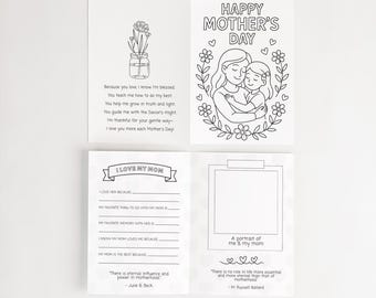 LDS Primary Mothers day Card, activity sheet, instant download, primary activity handout, mothers day gift, primary worksheet, LDS Printable