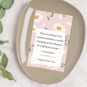 Imprimible para el Día de la Madre SUD, tarjeta de ministración para el Día de la Madre, folleto para el Día de la Madre, regalo para mamá, descarga instantánea, cita de los SUD