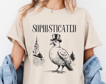 Sophisticate Pigeon Shirt, Funny Pigeon T-Shirt, Unisex Silly Meme Tee, Bird Lover Apparel