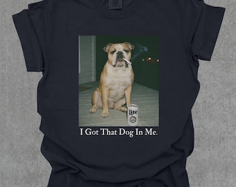 J'ai ce chien en moi, chemise bouledogue, chemise pour chien rigolote, cadeau pour amoureux des chiens, chemise mème drôle, t-shirt vintage Comfort Colors®