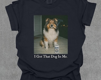 J'ai ce chien en moi, t-shirt chien de berger des shetland, chemise sheltie rigolote, cadeau pour amoureux des chiens, t-shirt mème drôle, t-shirt vintage Comfort Colors®