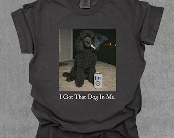 J'ai ce chien en moi, chemise noire pour chien caniche, chemise chien drôle pour maman, cadeau pour amoureux des chiens, chemise drôle meme, t-shirt vintage Comfort Colors®