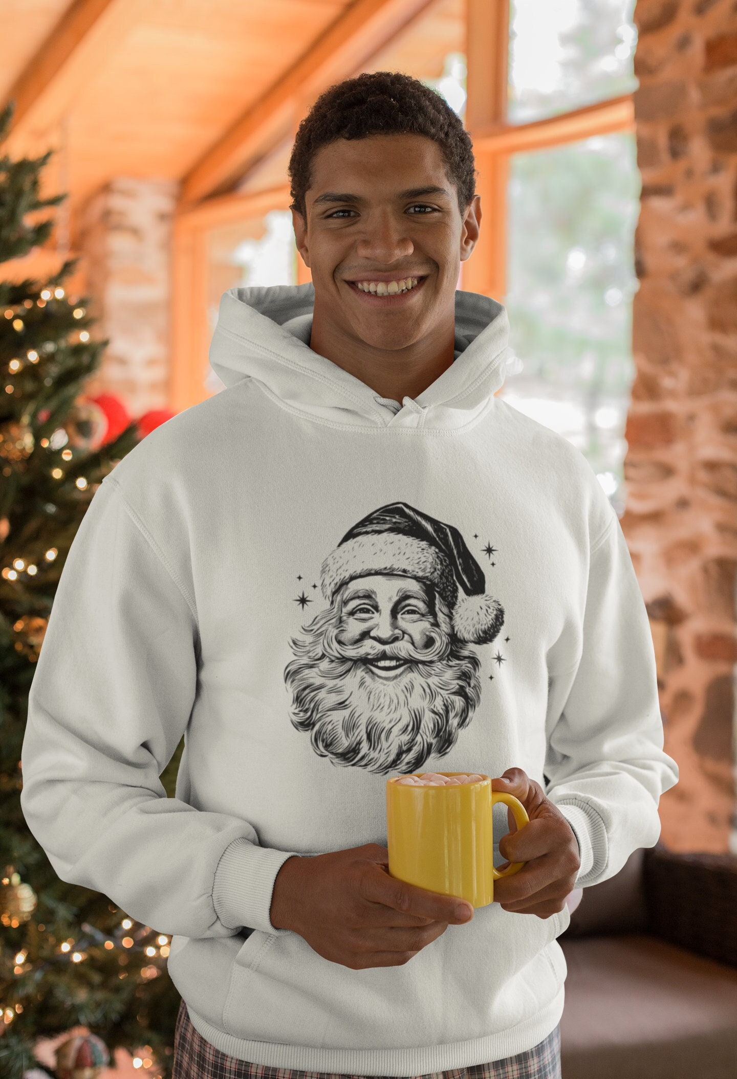 Santa Hoodie Etsy