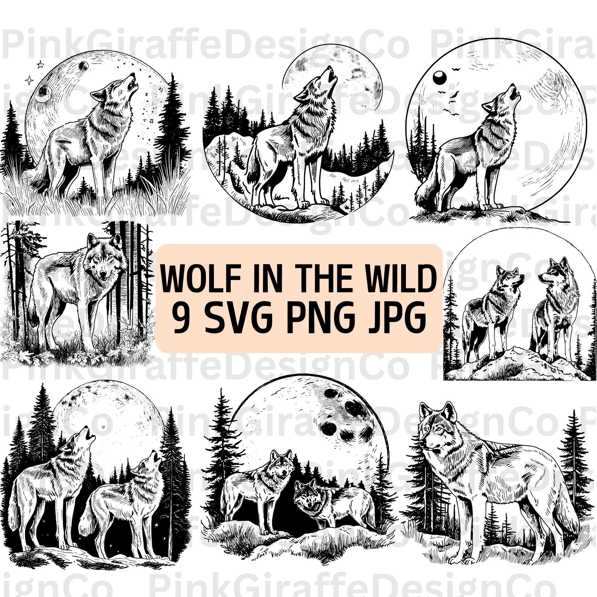 Wolf line drawing - Etsy België, image size:2000x2000