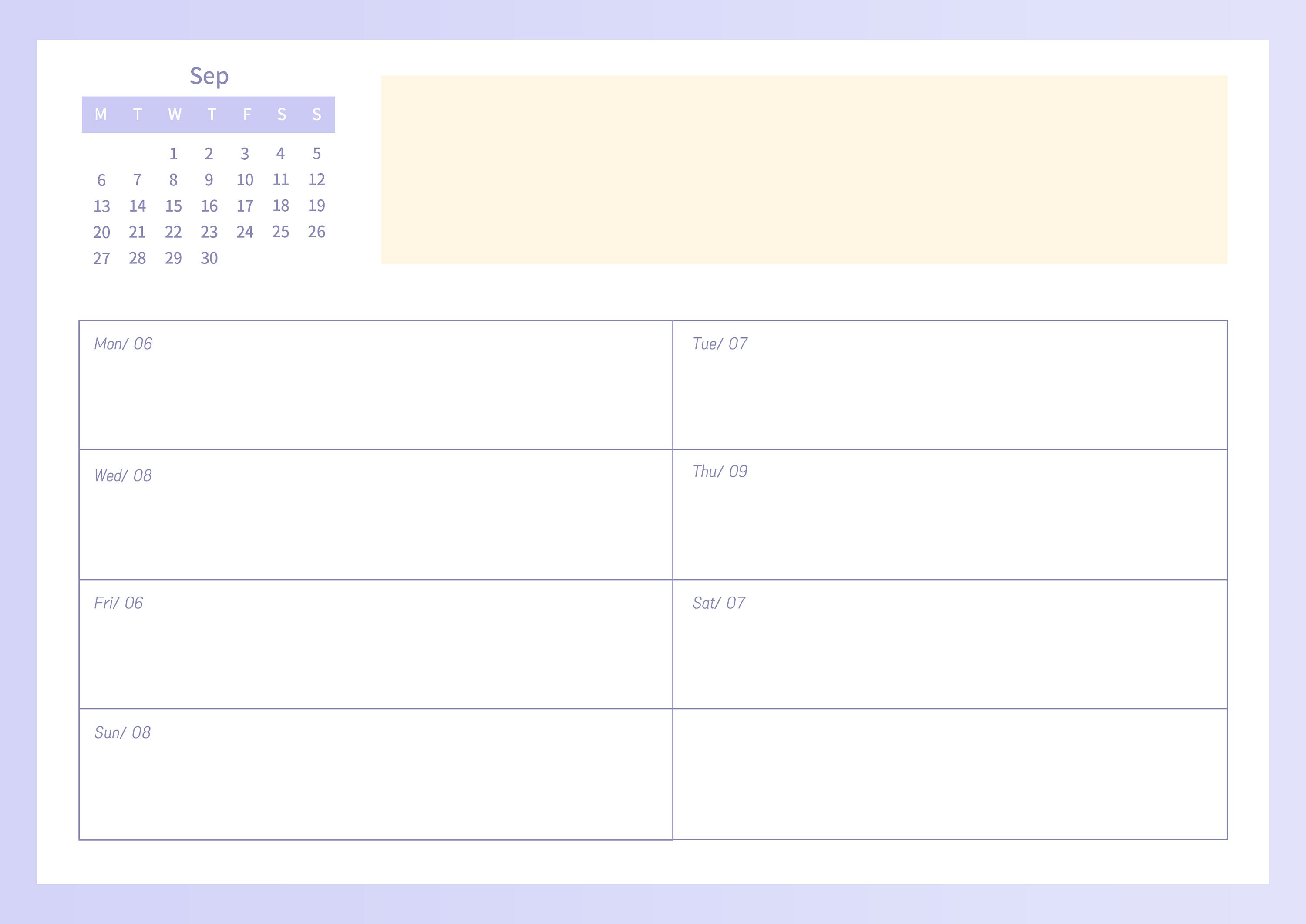 Study Calander Template，printable Study Planner，lesson Plan Template - Etsy
