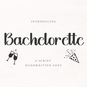Bachelorette Font, Wedding Fonts, Bachelorette Fonts, Cursive Fonts, Signature Fonts, Fonts for Cricut, Procreate Font, Canva Font.