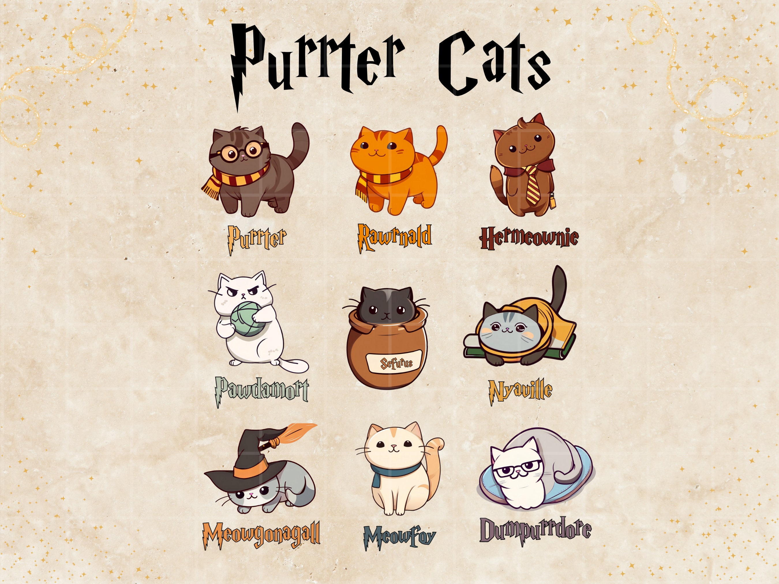 Cute Cartoon Cats Sticker Set 2 Sticker for Sale by CafePretzel