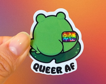 Pride Sticker, Frog Sticker, Funny Frog Sticker, LGBTQ Sticker, Vinyl Sticker, Pride Frog, Kindle Sticker, Sticker for Laptop, Water Bottle.