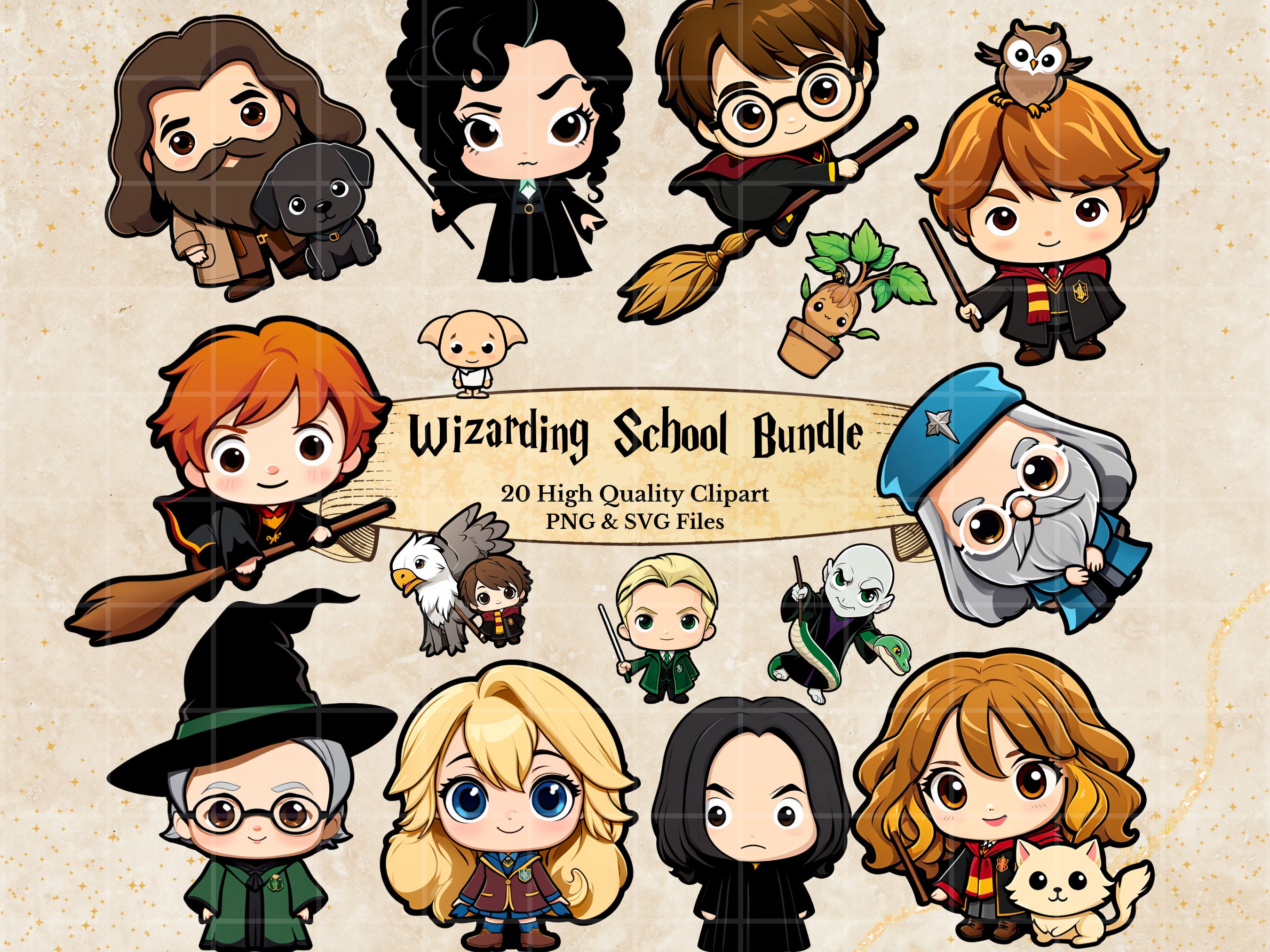 Pack Charms personajes Chibis - Harry Potter