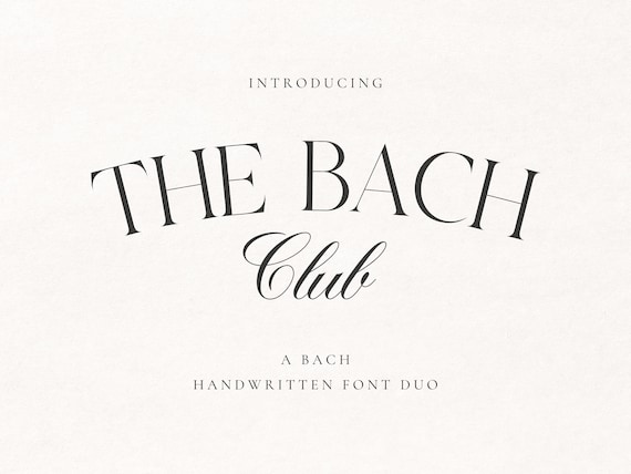 The Bach Club Font, Wedding Fonts, Bachelorette Fonts, Cursive Fonts, Signature Fonts, Fonts for Cricut, Procreate Font, Canva Font.