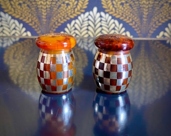 Art Deco set zoutvaatjes zout- en pepervaatjes bakeliet jaren 20