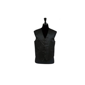 New Men&#39;s Tuxedo Vest Waistcoat only Black Solid Slim fit wedding formal occasion