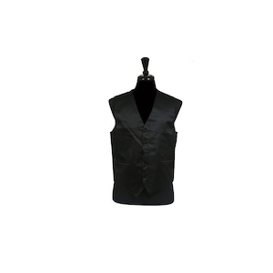 New Men&#39;s Tuxedo Vest Waistcoat only Black regular fit wedding formal occasion