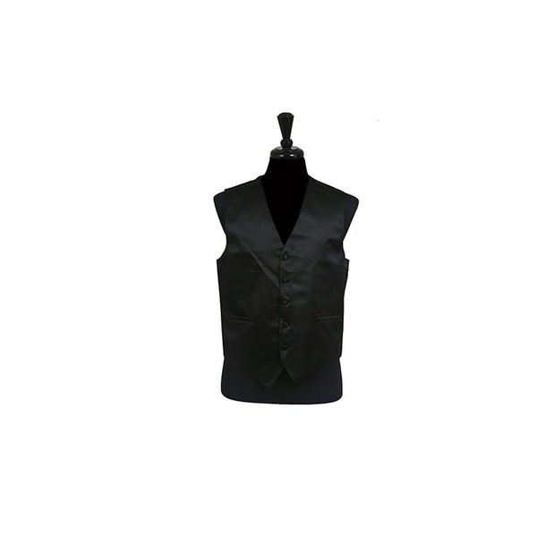 New Men's Tuxedo Vest Waistcoat only Black regular fit wedding formal occasion