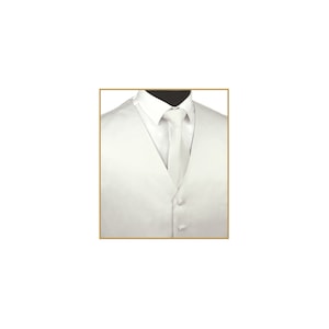 Nuevo chaleco de esmoquin para hombre, chaleco y corbata, crema, ajuste regular, boda, ocasión formal