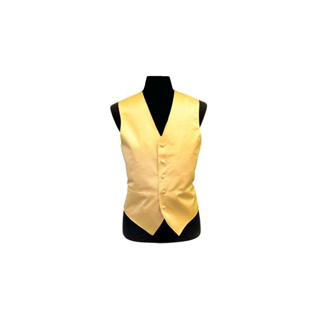 New Men's Tuxedo Vest Waistcoat Only Gold Regular Fit Etsy