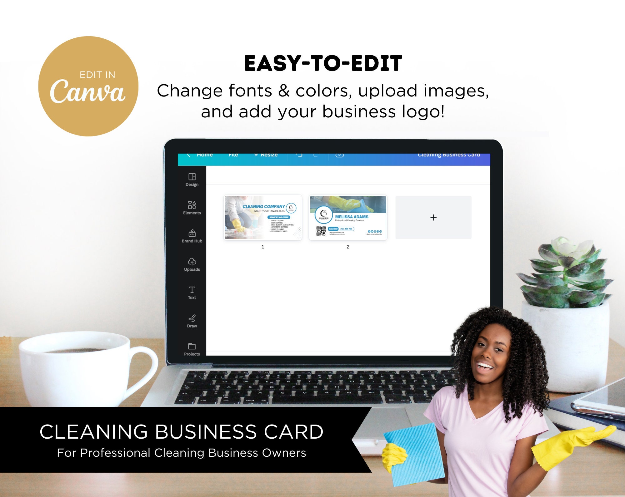 Cleaning Lady Business Card Template Office Cleaning Business Cards