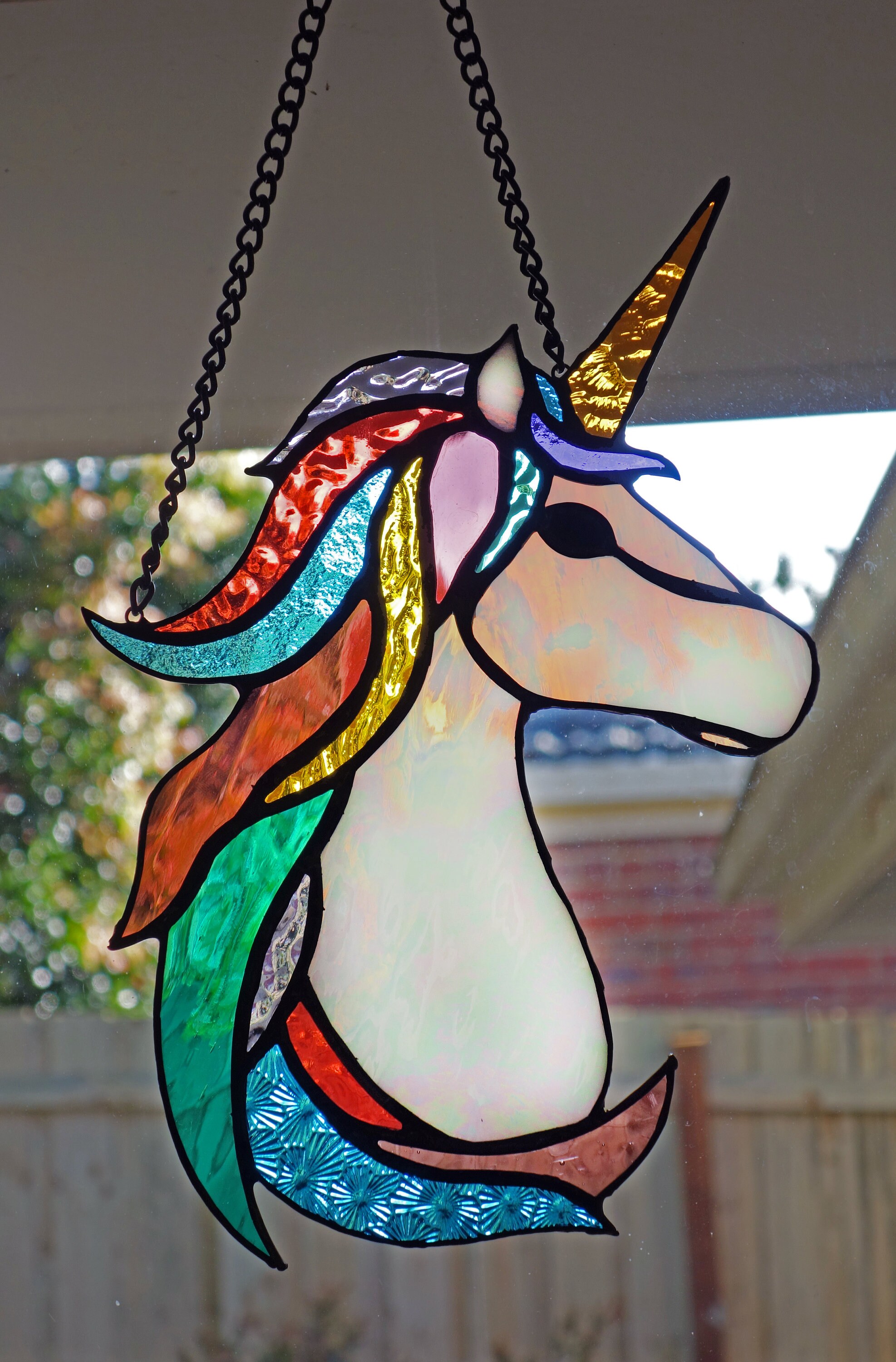 Unicorn Stained Glass Sun Catcher PATTERN, Digital Download, PDF File ...