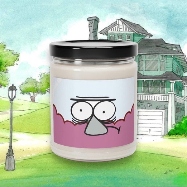 Cartoon Candle | Benson Gumball 9oz Candle | Regular Show Inspired Candle | Scented Soy Candle | Trippy Toon
