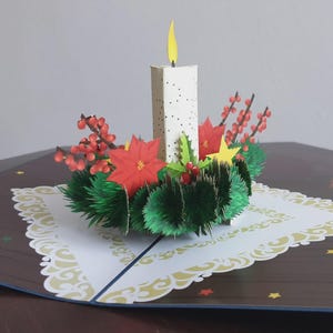 3D Pop Up Adventskerze Weihnachten Weihnachtskarte