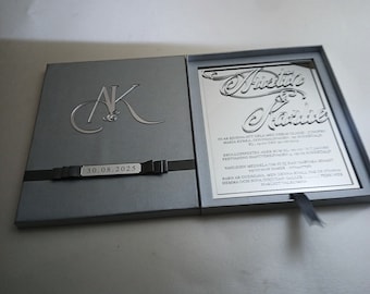 Silver Acrylic Invitation Box
