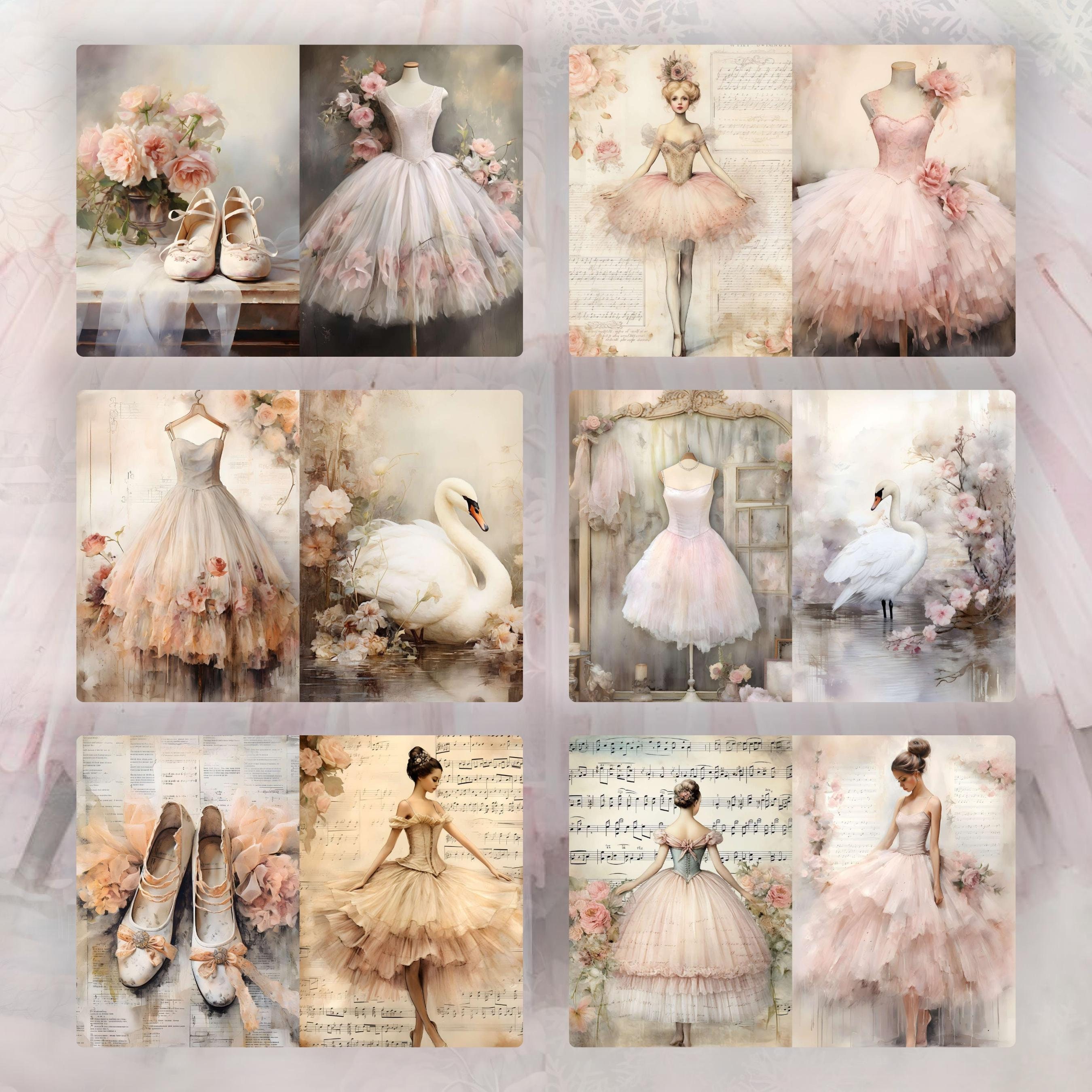 Ballet Junk Journal Paper BIG BUNDLE Digital Papers Pack Collage ...