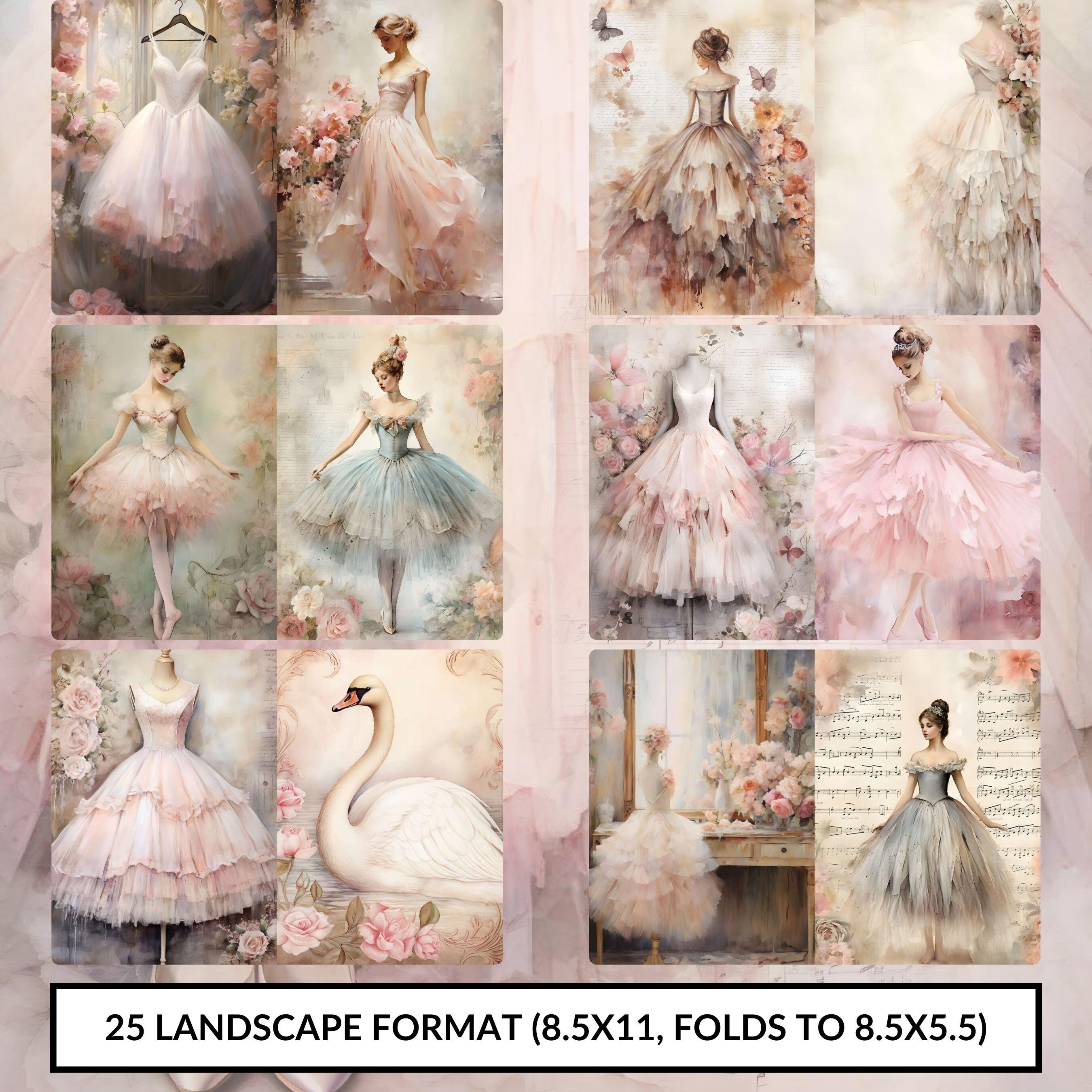 Ballet Junk Journal Paper BIG BUNDLE Digital Papers Pack Collage ...