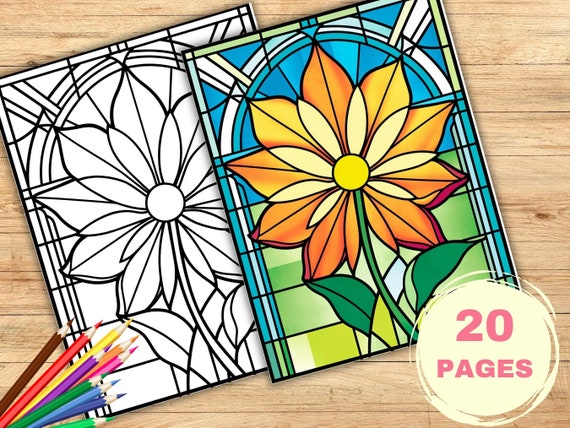 Stained Glass Pattern coloring page