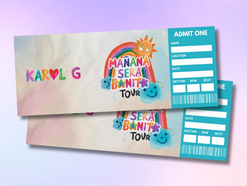 Karol G Mañana Sera Bonito Tickets Karol G Ticket Mañana Etsy Australia