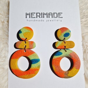 Summer vibes clay earrings