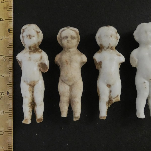 4 antique porcelain dolls 5 cm (14)