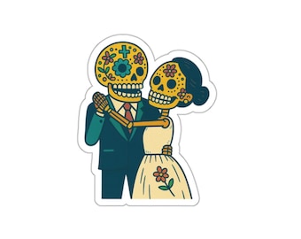 Amor Eterno / Eternal Love Sugar Skull Couple Sticker - Etsy