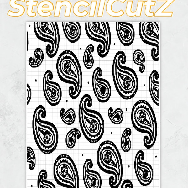 Bandana Stencil Etsy