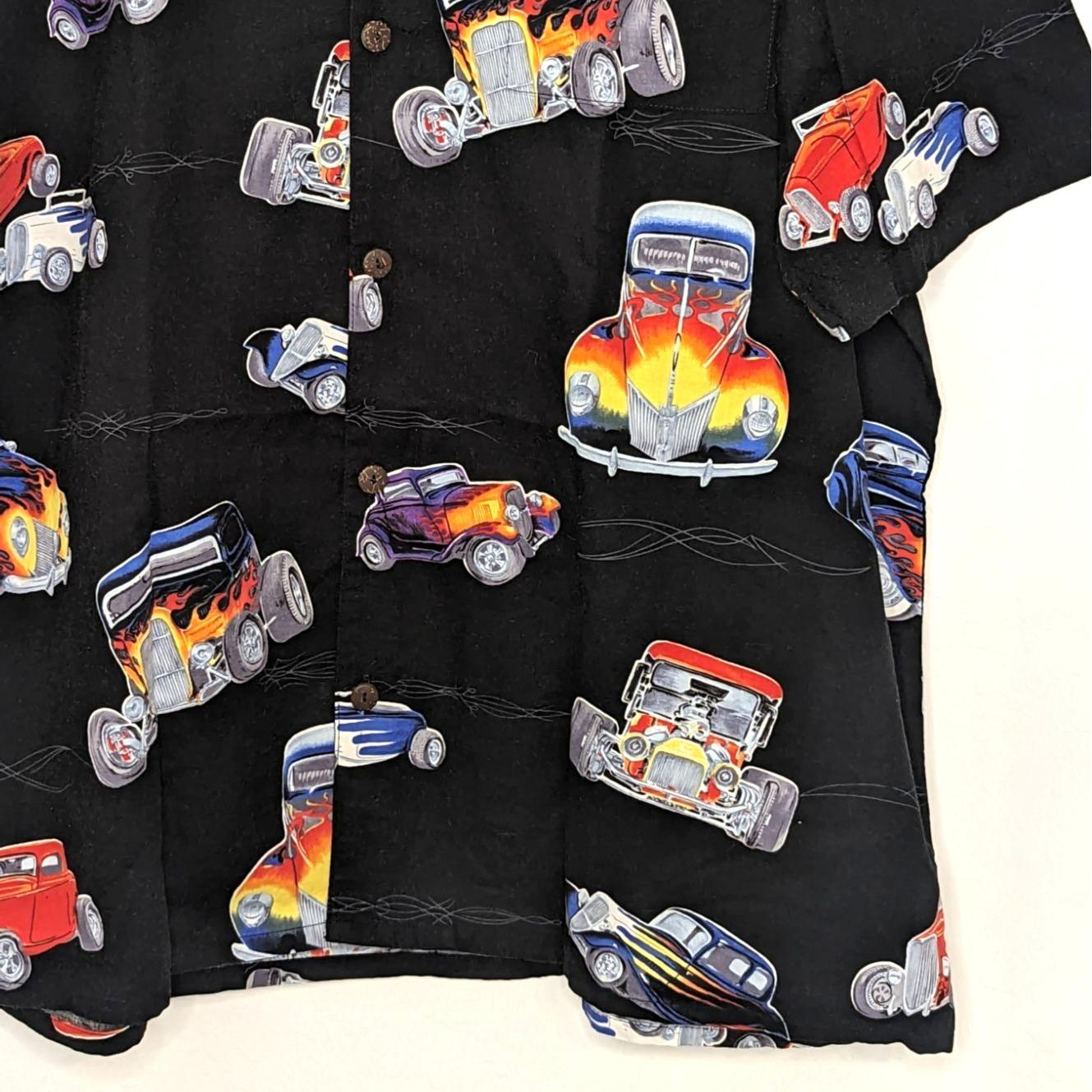 Matt Rider Laguna Beach Vintage Button up Shirt Men's XL Hot Rods Black ...