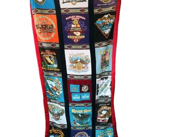 Harley-Davidson T-Shirt Quilt Blanket Handmade Patriotic Back 92.5"x49" 1990s