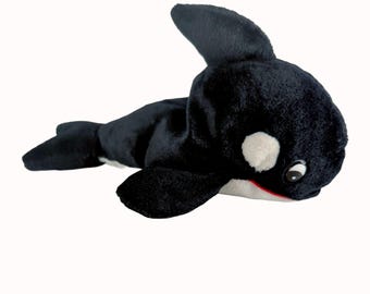 Imperial Toy Corporation Orca Killer Whale Bean Bag Plush Animal Toy