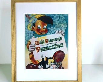 ピノキオ 1940 ウォルト ディズニー カルト アニメ映画ポスター復刻版