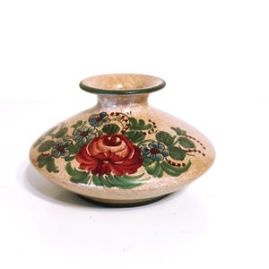 花瓶 　Baffni GuBBio　イタリア Vintage Baffoni Gubbio Italian Art Pottery PItcher Vase Floral
