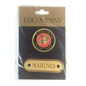 K & Co US Marine Corp Medallion Die-Cast Medal Charms Scrapbooking and Crafts