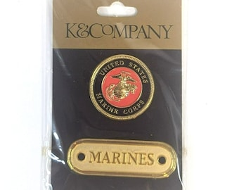 K & Co US Marine Corp Medallion Die-Cast Medal Charms Scrapbooking and Crafts