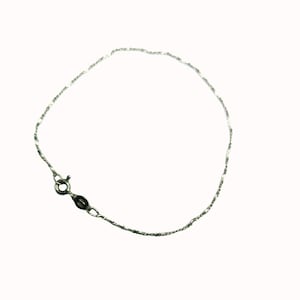 Sterling Silver Italy 925 Delicate Chain Bracelet 7 Inches Long