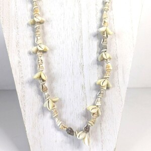 Vintage kauri schelp ketting Boho kust nautische sieraden 36-inch