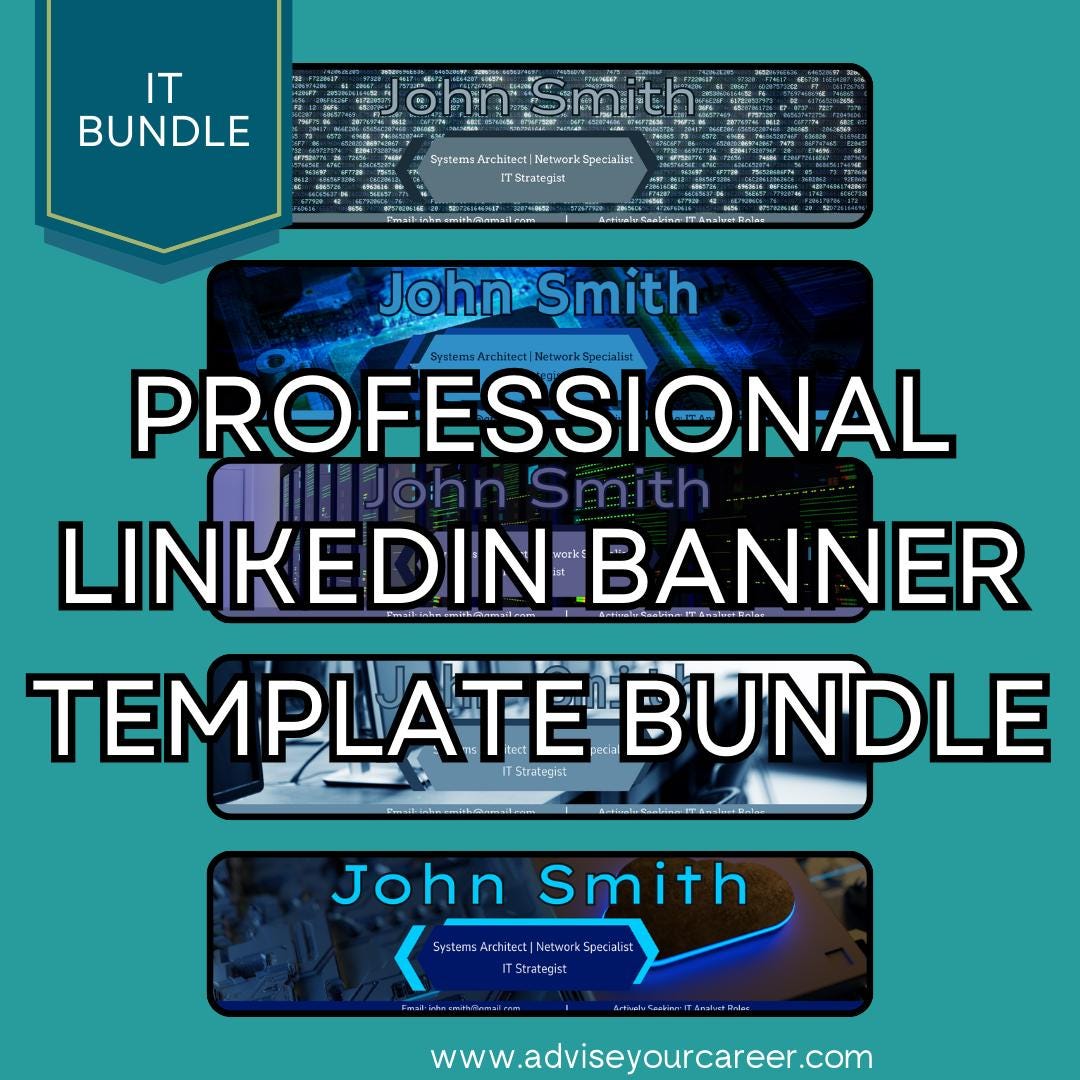 IT Linkedin Profile Banner Editable Canva Template Coaching, 5 LI ...