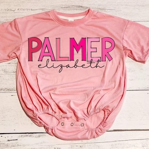 Girl Personalized Name Bubble Romper