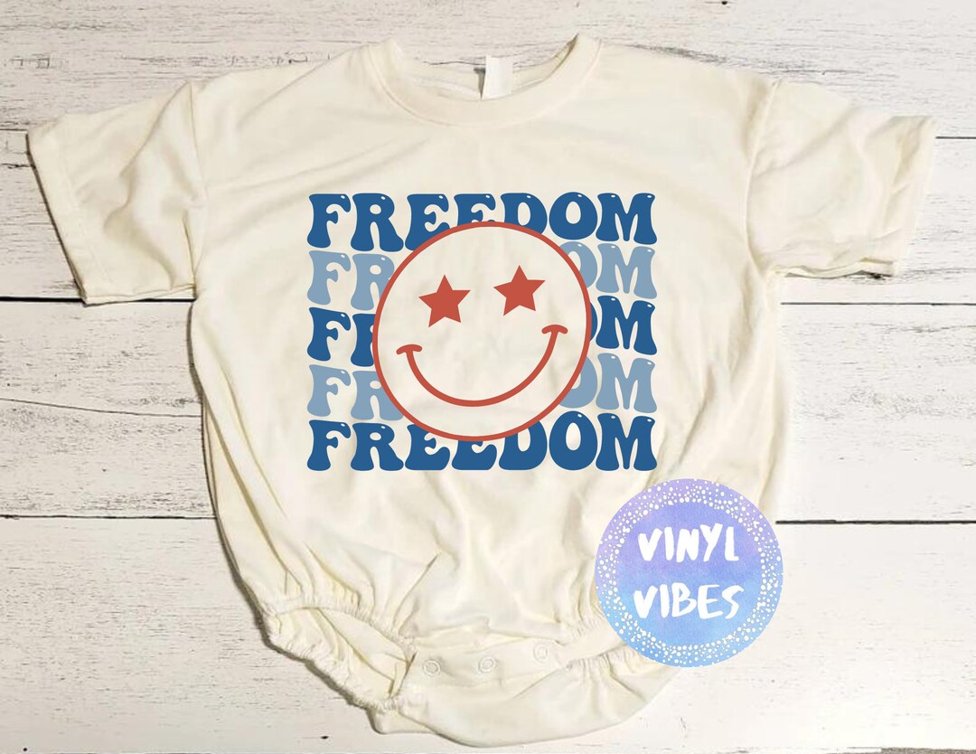 Freedom Smiley 4th of July Baby Bubble Romper - Etsy