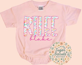 Pelele personalizado para bebé niña, body con nombre personalizado, conjunto de bebé con nombre de leopardo, ropa para bebé niña, regalo para recién nacida, regalo para baby shower