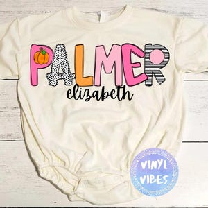 Girl Fall Pumpkin Personalized Infant Bubble Romper
