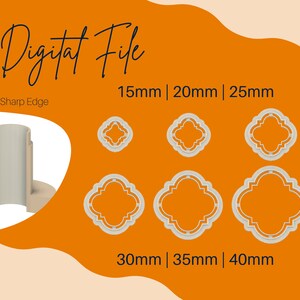 May include: Digital file download of six different sized decorative frame stencils. The stencils are in a light beige color and have a sharp edge. The sizes are 15mm, 20mm, 25mm, 30mm, 35mm, and 40mm.