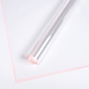 Waterproof Bouquet Wrapper Paper | Clear with Pink Outline