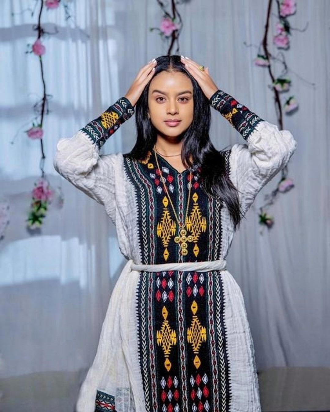 Majestic Axum Fetil Handwoven Habesha Dress Zuria Habesha -  Norway